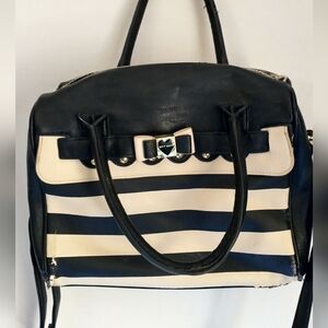 Betsey Johnson Striped Crossbody Purse Bag